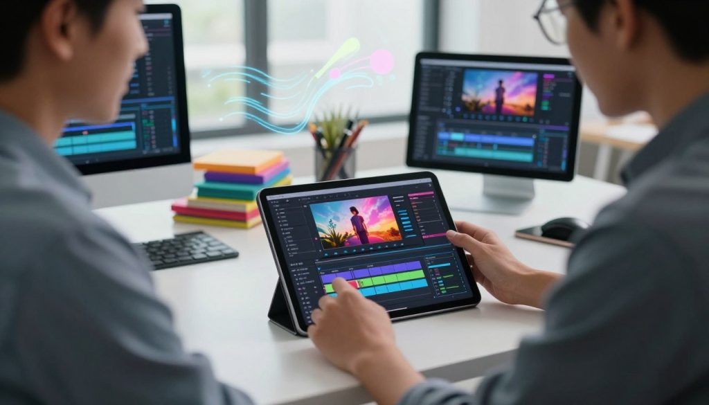 Integrating AI-enhanced transitions and effects on-the-go